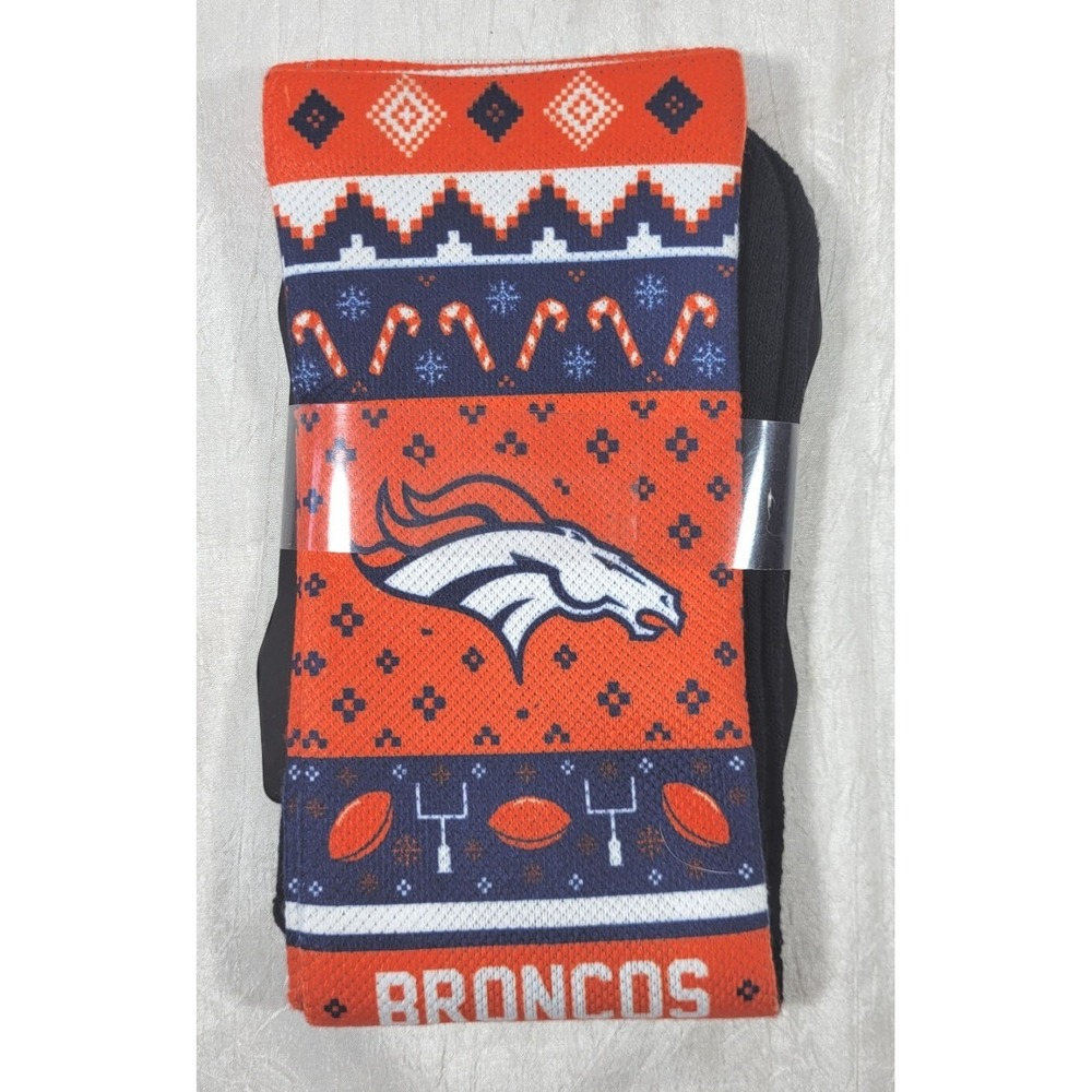 Rock'em Christmas Holiday Denver Broncos Crew Socks